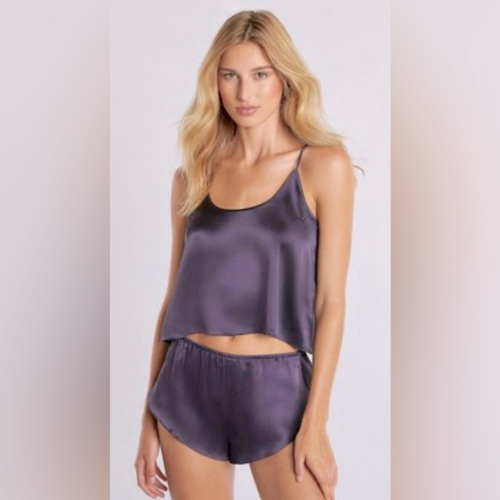 Journelle Silk Celine Open Back Cami Top & Tulip Shorts Set Small
